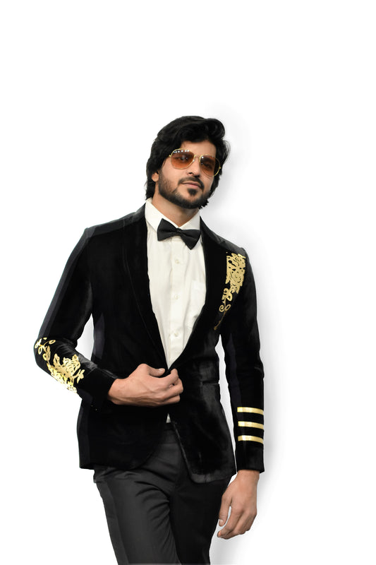 Black Velvet Designer Suit