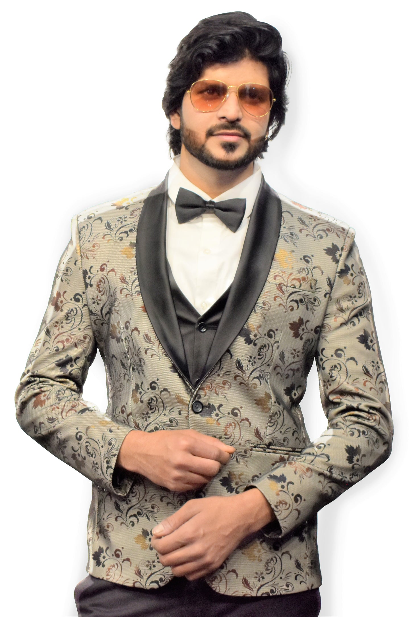 Grey Beige Colour Suit