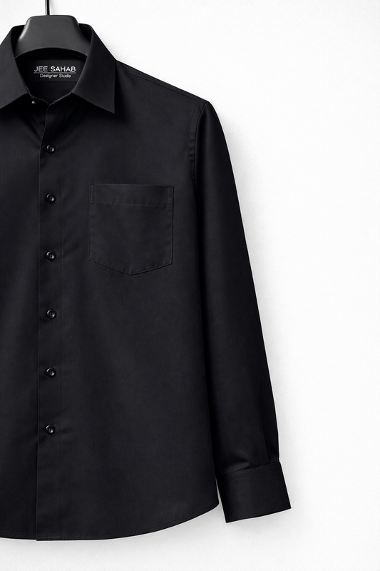Premium Japanese Fabric Z Black Men's Shirt