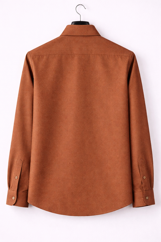 Premium Rust Brown Japanese Fabric Men's Shirt