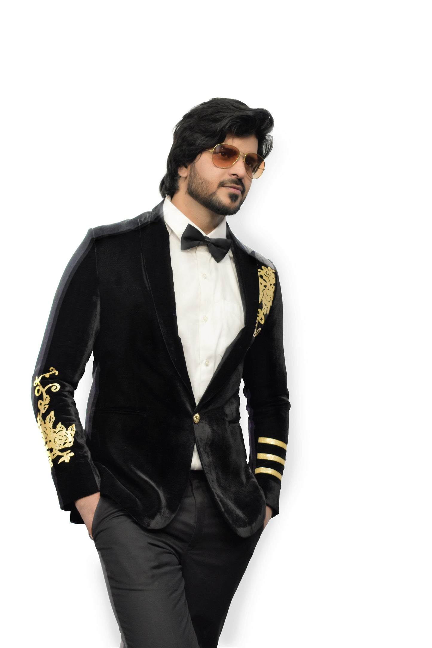 Black Velvet Designer Suit