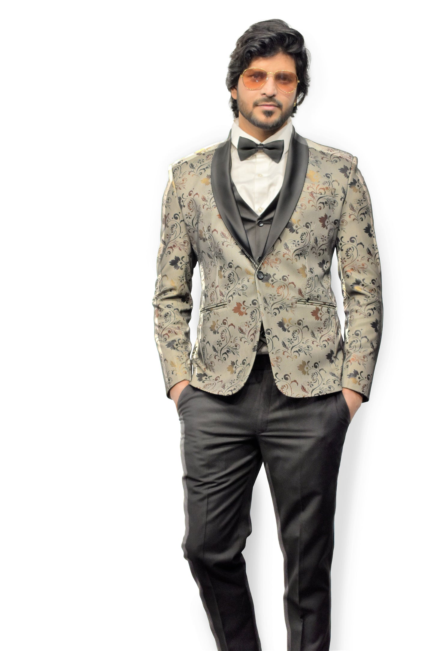 Grey Beige Colour Suit