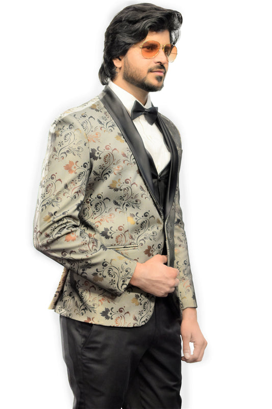 Grey Beige Colour Suit