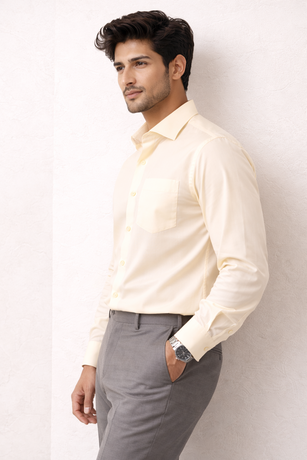 Men's Ivory Formal Shirt – Premium Fabric