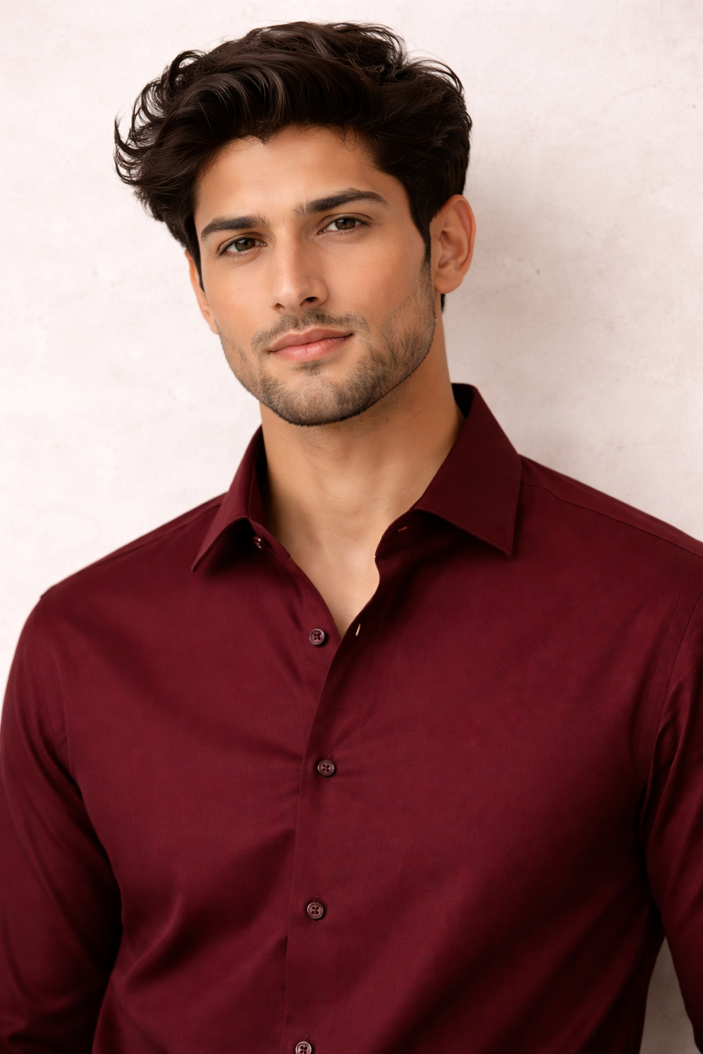 Premium Maroon Japanese Fabric Men's Shirt
