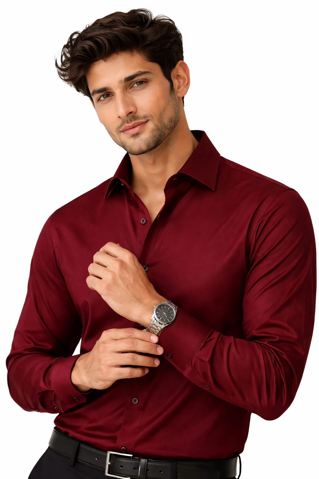 Premium Maroon Japanese Fabric Men's Shirt