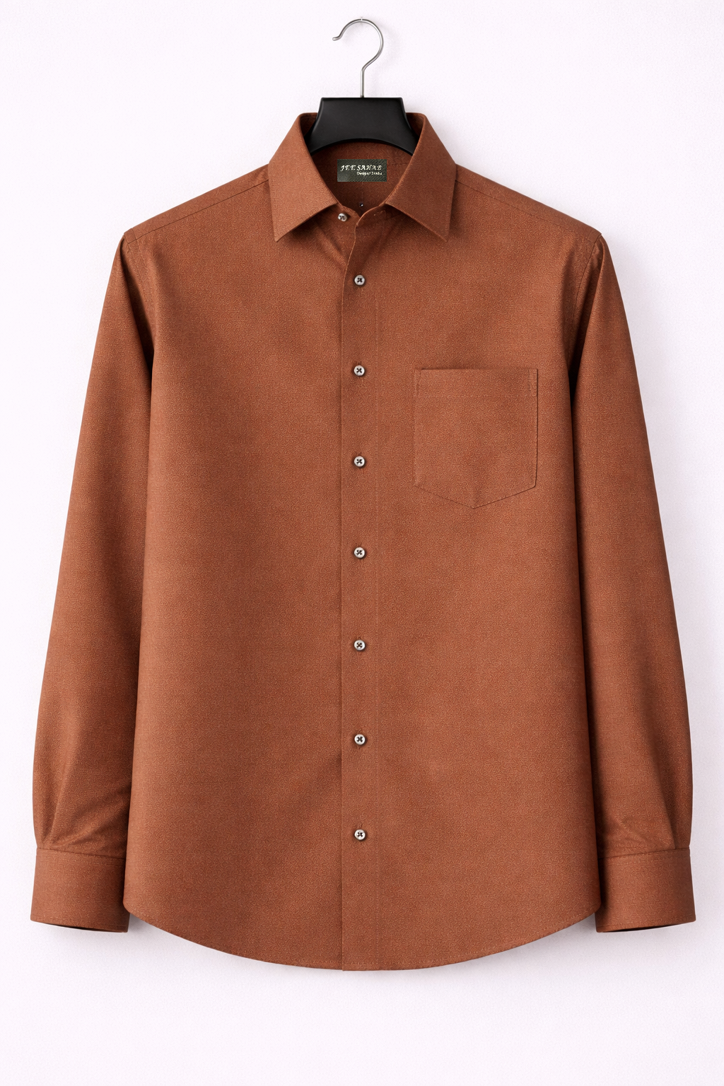 Premium Rust Brown Japanese Fabric Men's Shirt