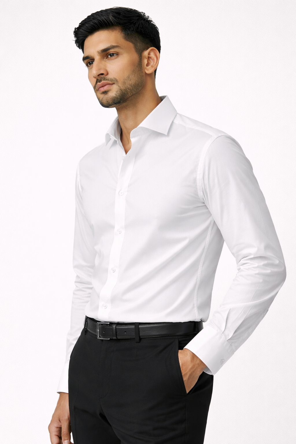 Premium White Japanese Fabric Men's Shirt